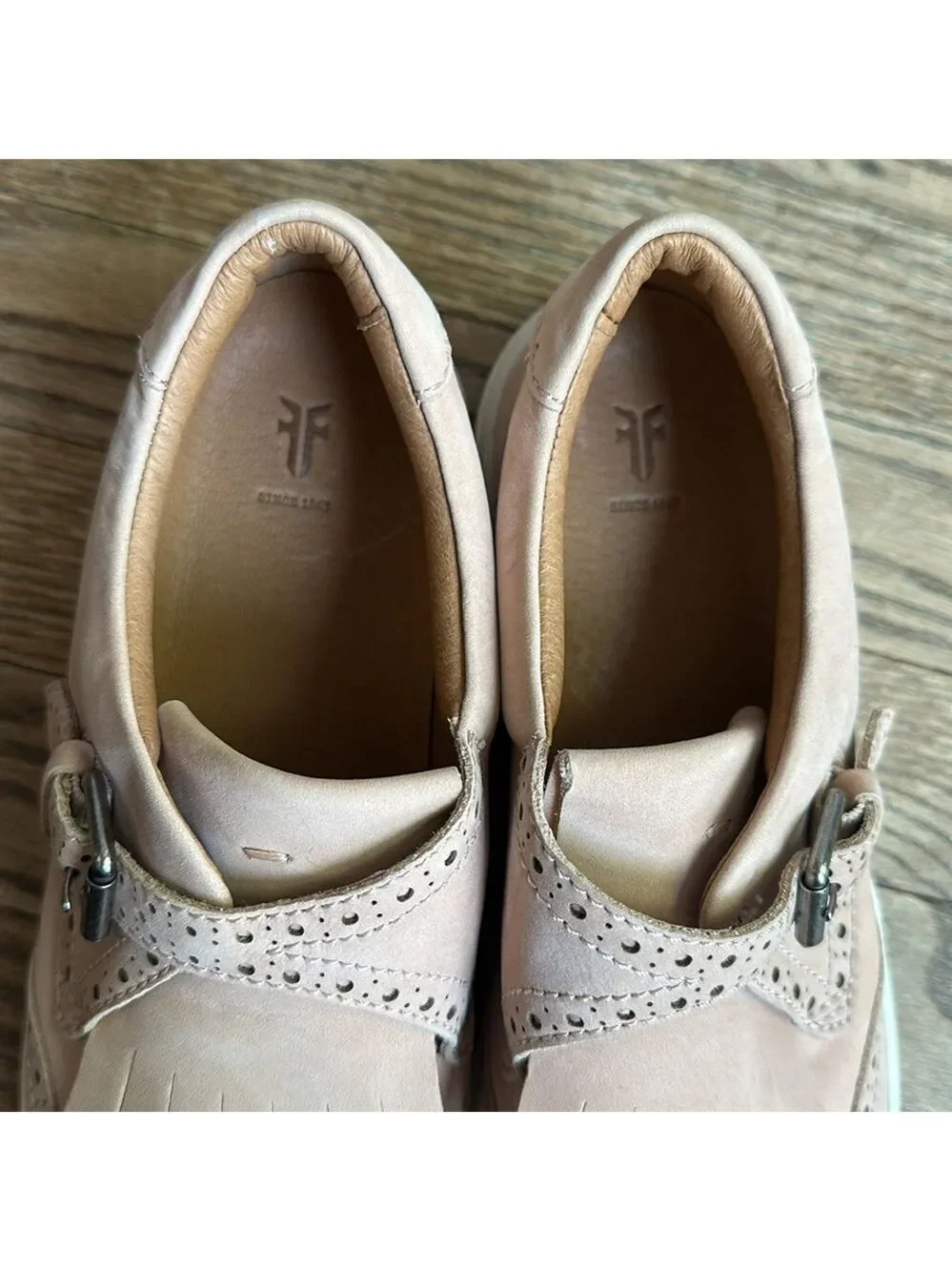 Frye  Gemma Kiltie sneakers Blush pink suede wingtip styling Size 7 new no box